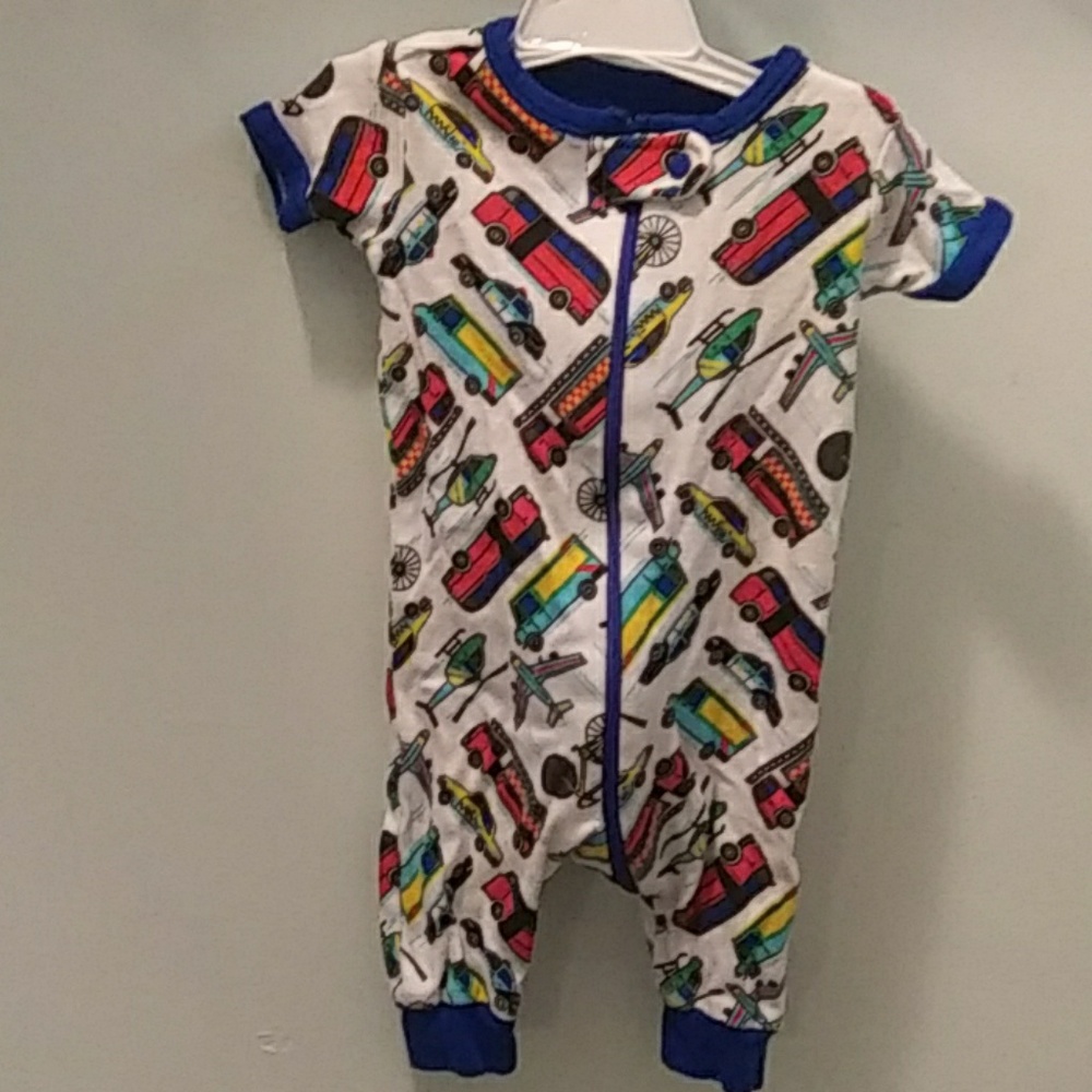 Children's place vehicle transportation pajama zip